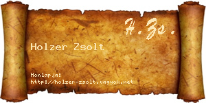 Holzer Zsolt névjegykártya